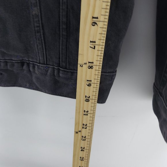 Lucky brand black denim jacket small the tomboy trucker - Picture 9 of 10